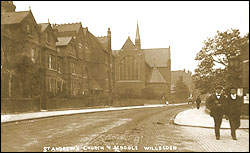 St.Andrews Church and schools, Willesden Green, c1910